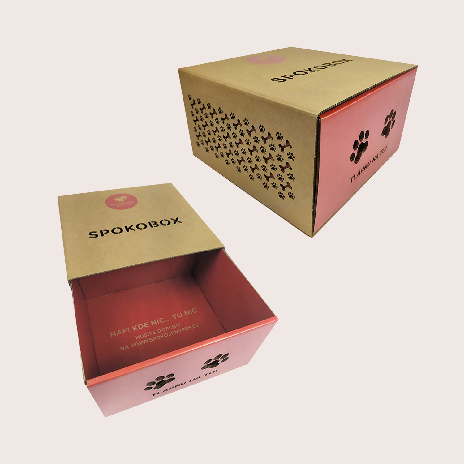 Sliding box as shipping carton