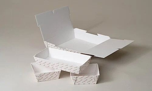 Menübox aus umweltfreundlicher Wellpappe für Lebensmittel