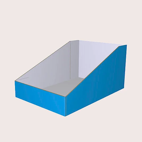 High tray with flat facing