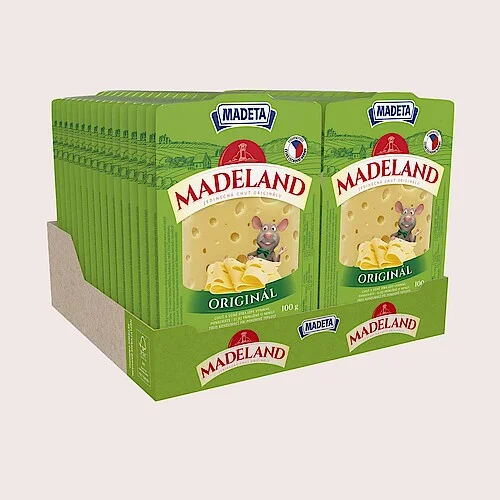 Shelf packaging for cheese