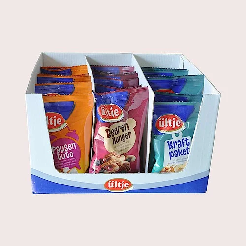 Snack packaging for nuts