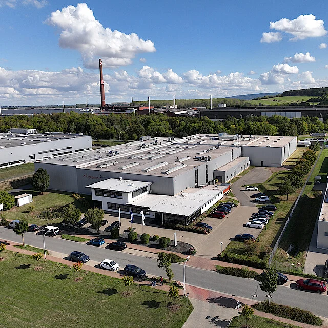 Luftbild von der Druckerei Christiansen Print in Ilsenburg