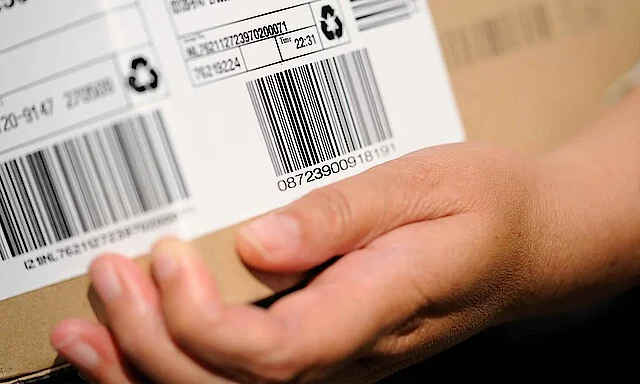 Etikett auf Verpackungen