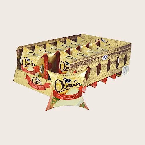 Shelf packaging for cheese