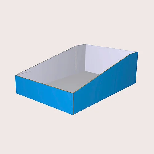 Tray with flat facing