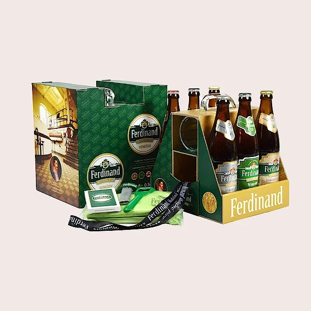 Getränkeverpackungen für Bier und Merchandising