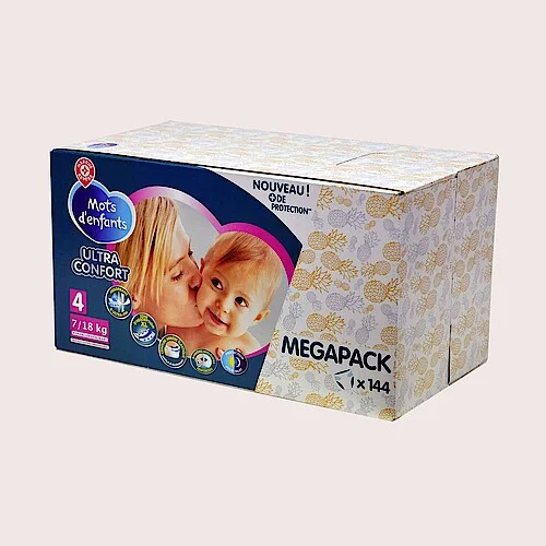Individuelle Verpackungsdesigns je Windelgröße