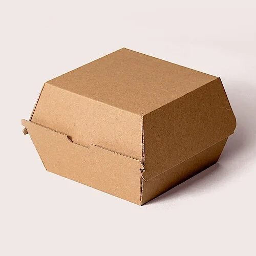 Burger packaging made of corrugated cardboard