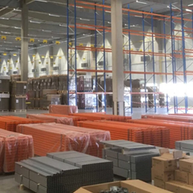 Assembling the shelves at the Všetaty plant