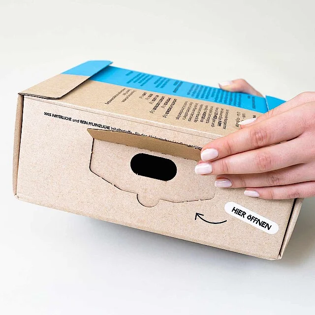 Dosieröffnung der Verpackung für Dünger
