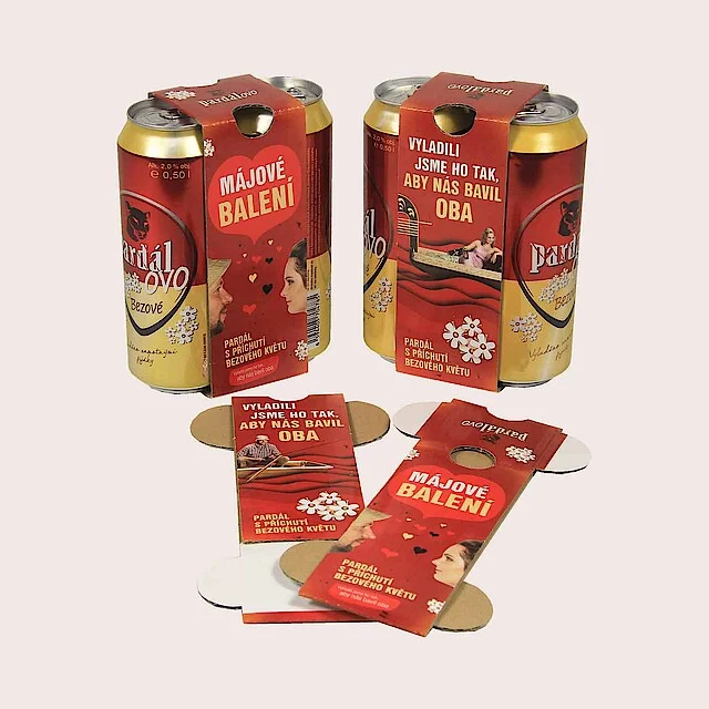 Getränkeverpackungen für zwei Dosen Pardál