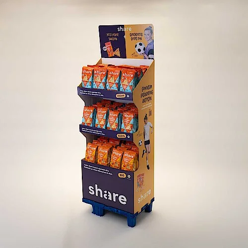 Displays aus Karton für Lebensmittel