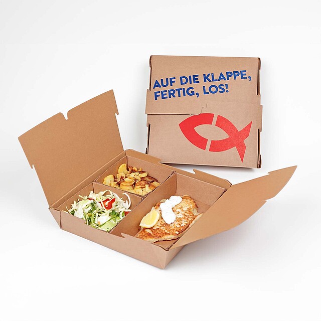 Corrugated cardboard boxes for food products