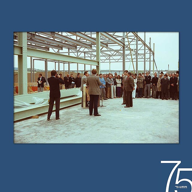 Topping out ceremony at THIMM in the 1970s
