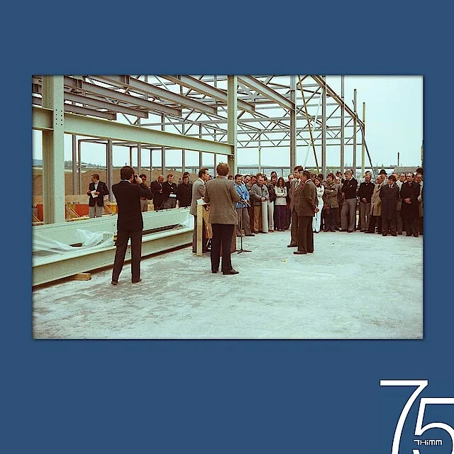 Topping out ceremony at THIMM in the 1970s