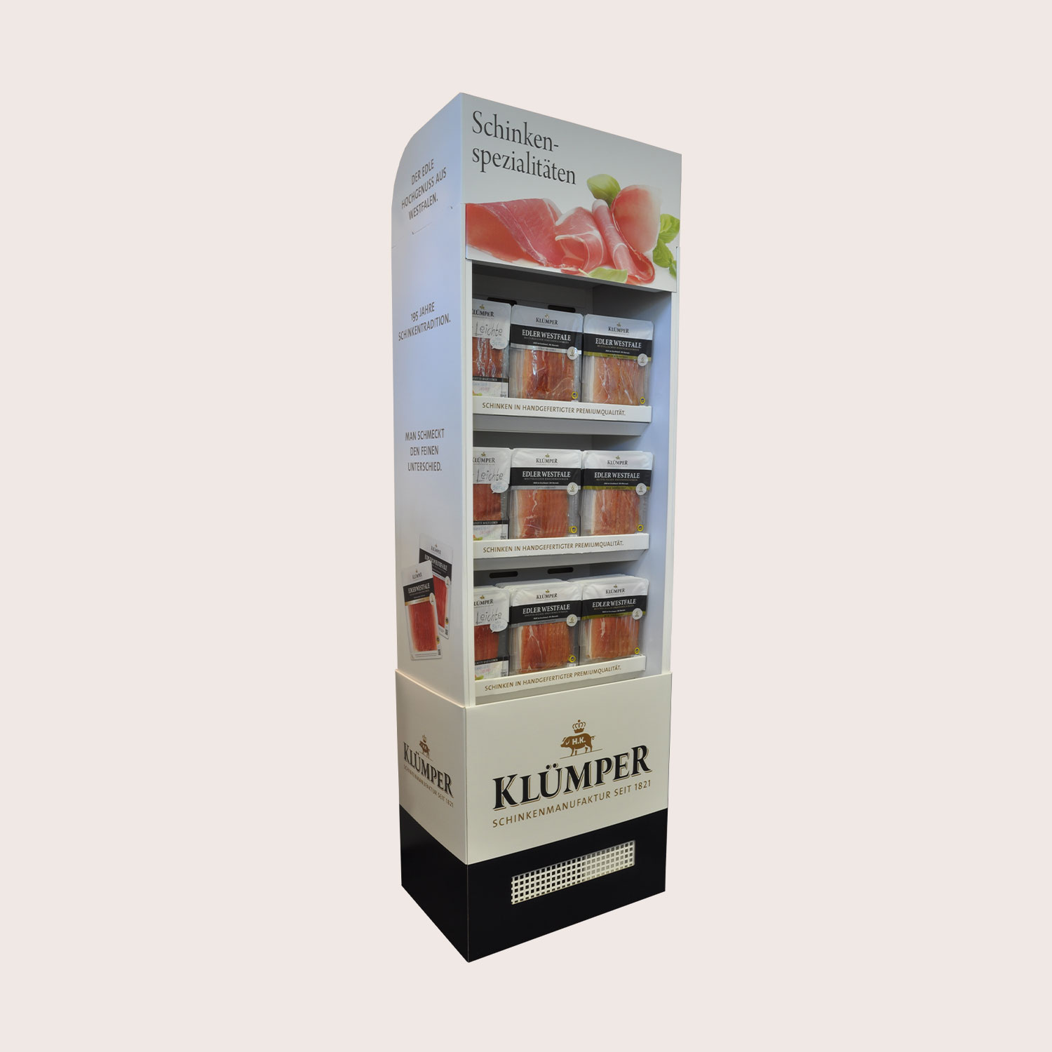 Display base for sausage products