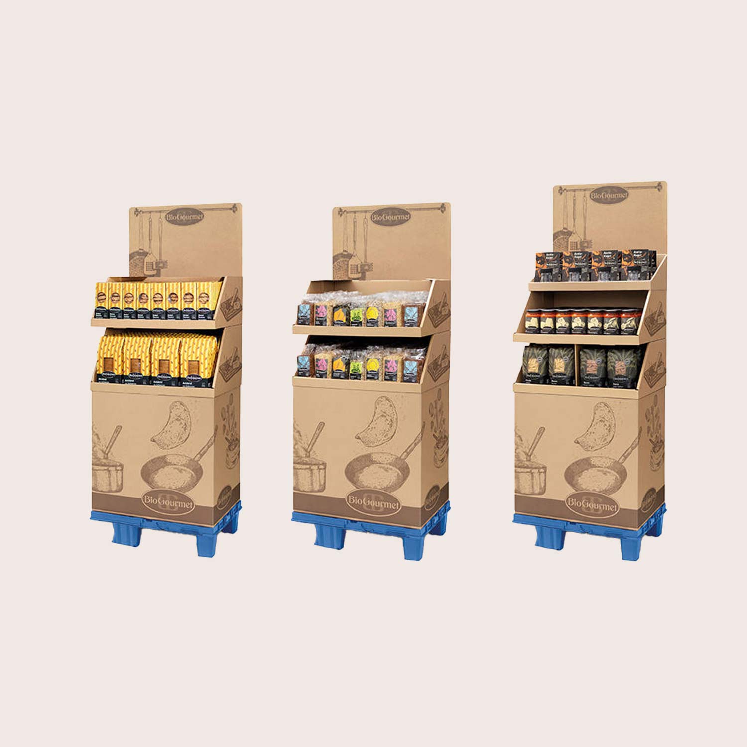 Pallet display for food products