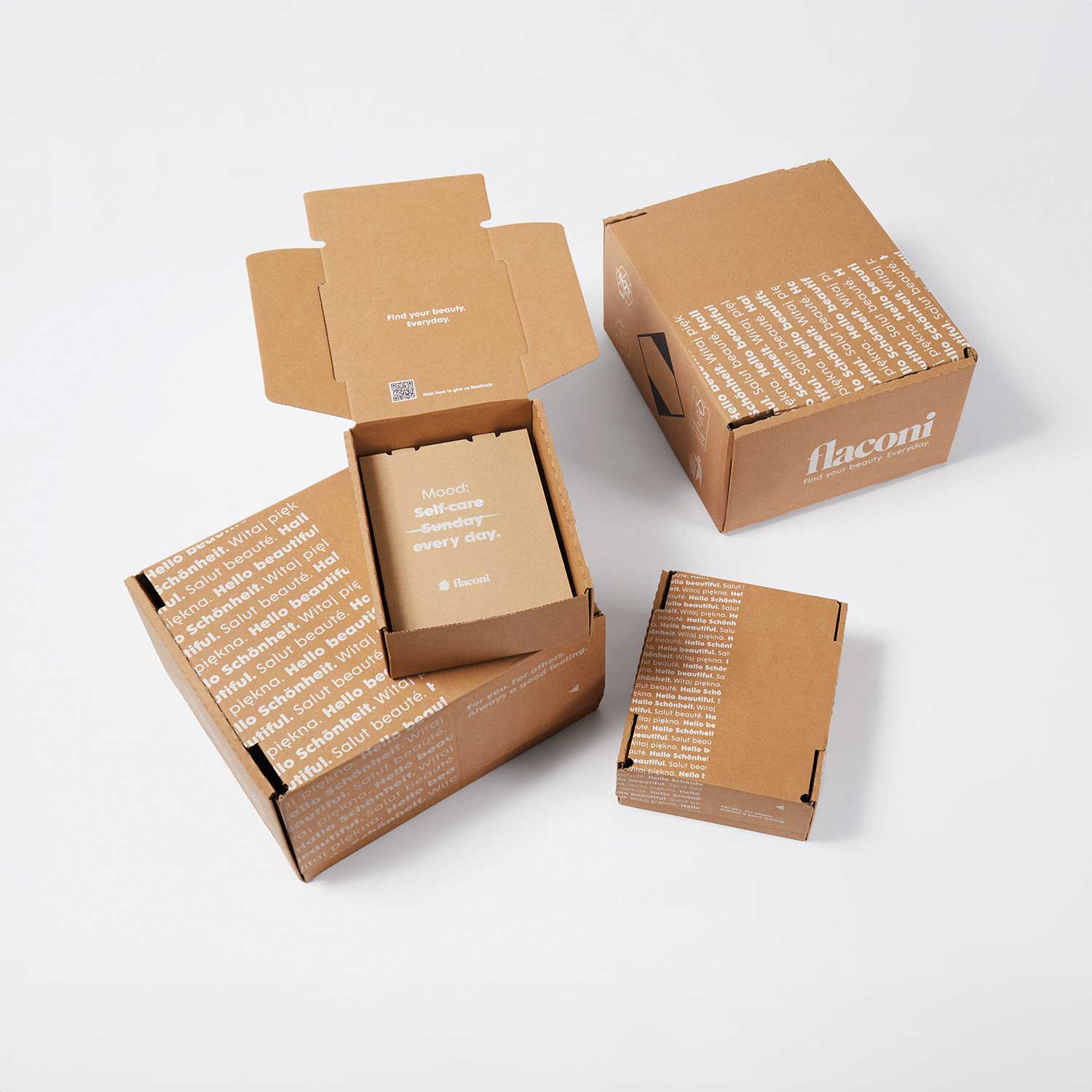 Shipping packaging for flaconi e-commerce