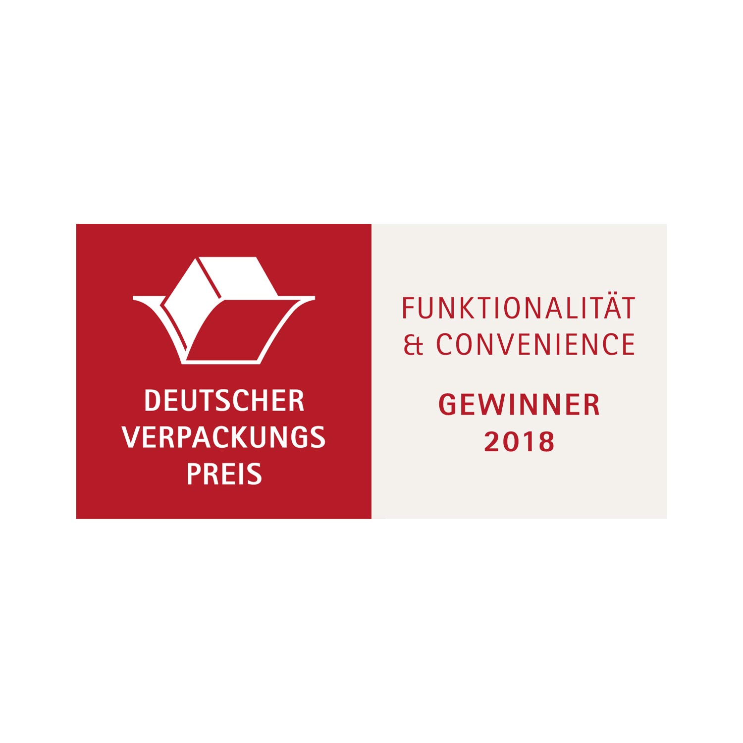 Prix allemand de l’emballage 2018, catégorie Fonctionnalité et commodité