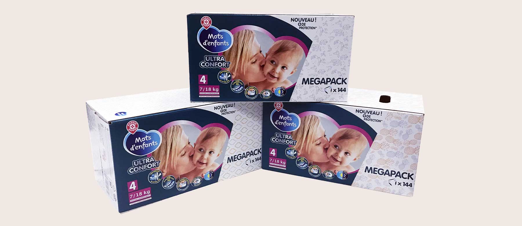 Sales packaging for nappies