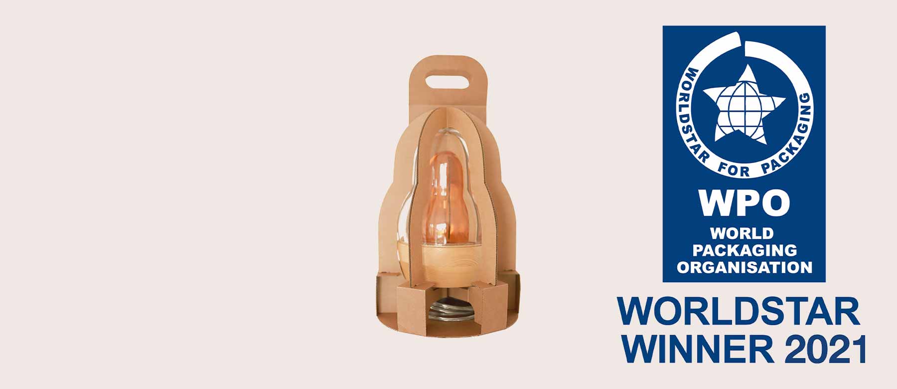 Obal na designovou lampu od THIMM získává cenu WorldStar Packaging Award 2021