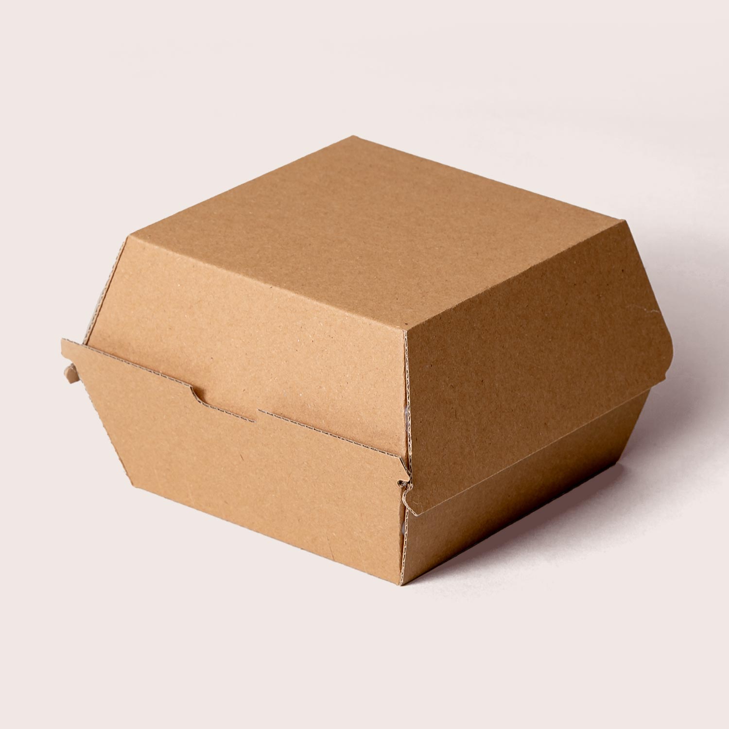 Burger packaging made of corrugated cardboard