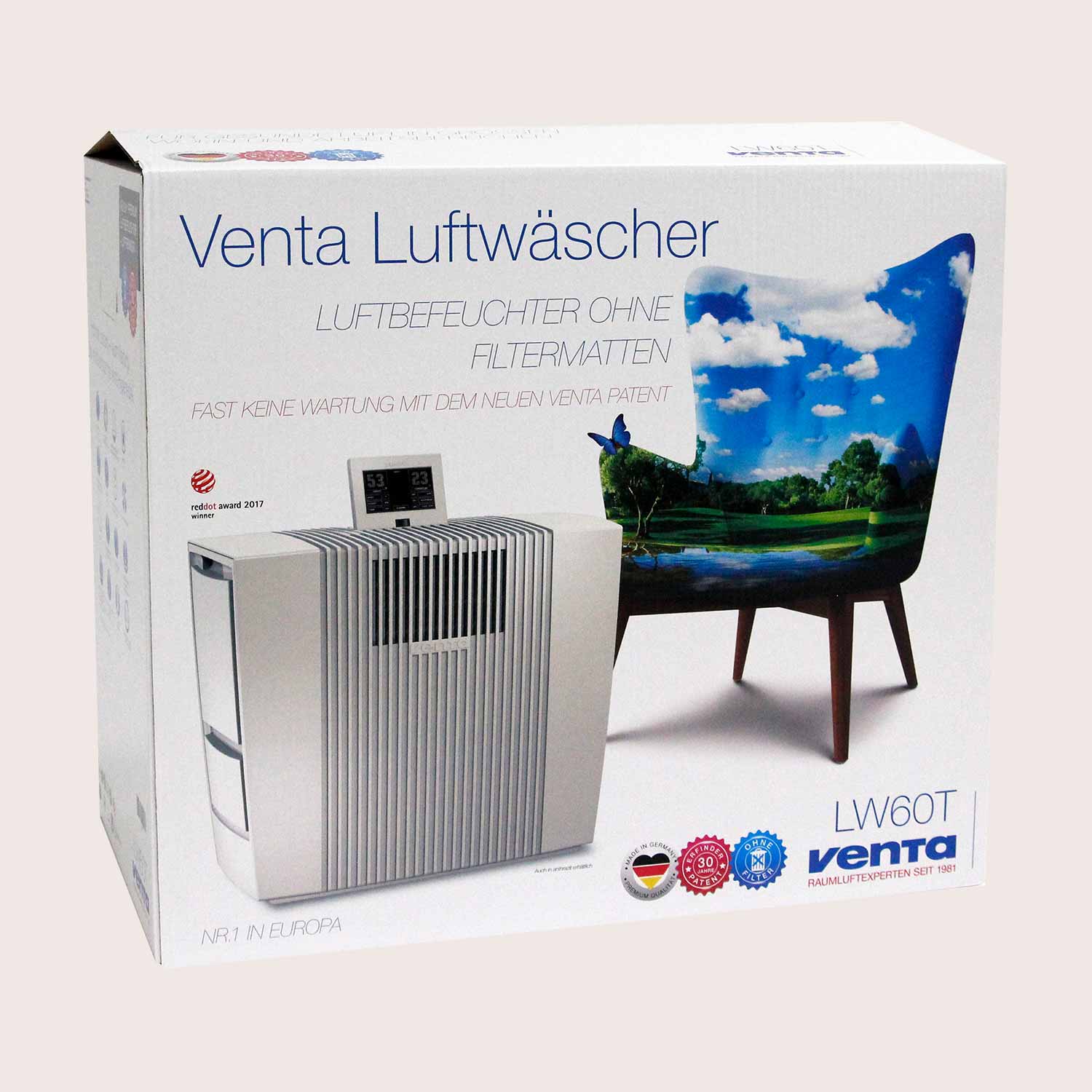 Packaging with digital printing for air purifiers