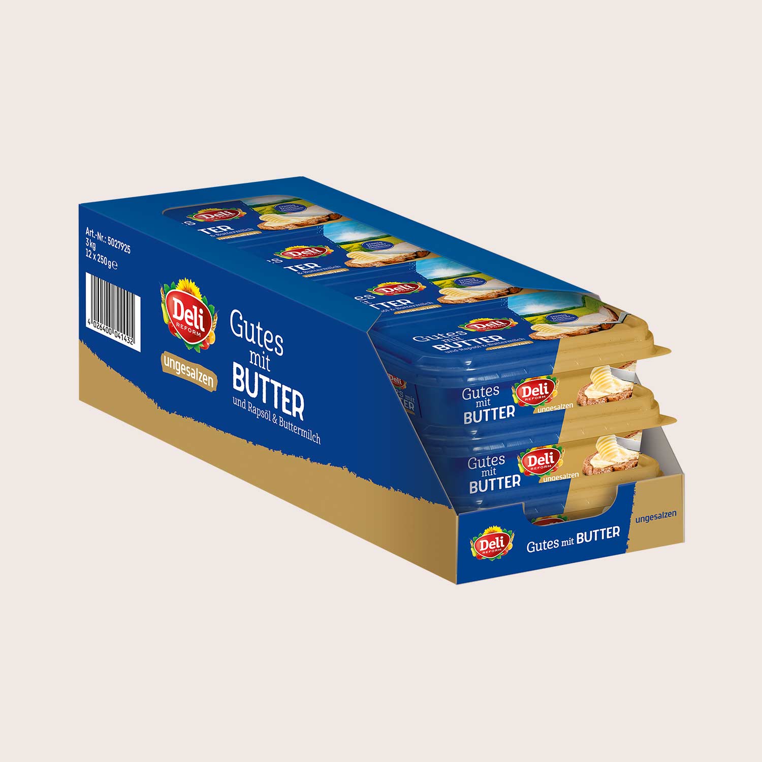 Shelf Ready Packaging für Butter