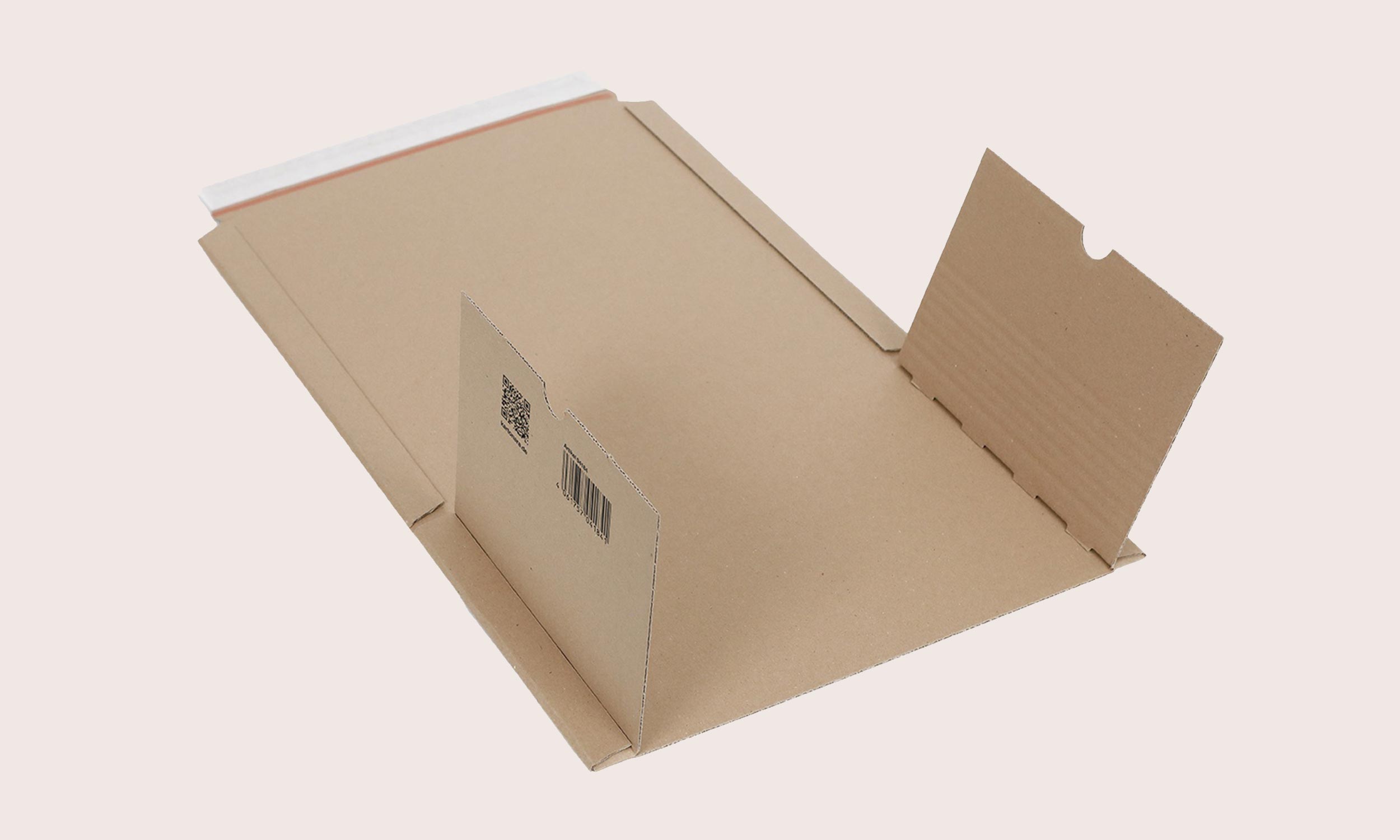 Book packaging made from corrugated cardboard